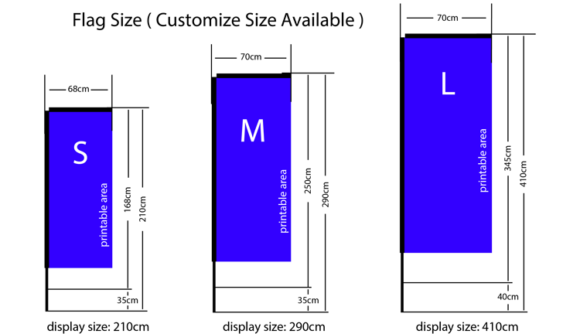 Rectangle Flying Flag Banner - Sign Graphics Australia